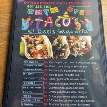 El Oasis Taqueria - Menu - Mexican Near Me - Lincoln, Rhode Island El Oasis Taqueria - Menu - Mexican Near Me - Lincoln, Rhode Island