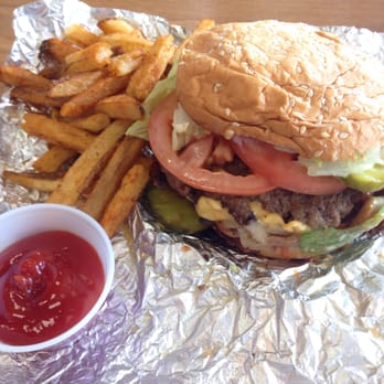 Five Guys - Bacon Cheeseburger w/ Cajun Fries - Burgers Near Me - Mililani, Hawaii Five Guys - Bacon Cheeseburger w/ Cajun Fries - Burgers Near Me - Mililani, Hawaii