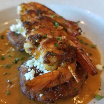 Blue Moon Beach Grill - Fried green tomatoes with blackened shrimp - Seafood Near Me - Nags Head, North Carolina Blue Moon Beach Grill - Fried green tomatoes with blackened shrimp - Seafood Near Me - Nags Head, North Carolina