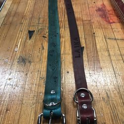 Dallas Makerspace - Leather class - We made dog collars!