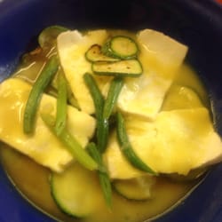 Café San Pedro - La opción vegana de hoy, calabacitas salteadas y gratinadas.