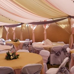 Expert Party Planners - Blush and gold Draping!!