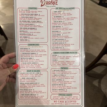 Ducky's Pizza & Tavern - Menu 1 - Pizza Near Me - Houston, Texas Ducky's Pizza & Tavern - Menu 1 - Pizza Near Me - Houston, Texas