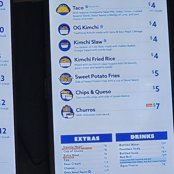 Seoul Taco - Menu - Korean Near Me - Chicago, Illinois Seoul Taco - Menu - Korean Near Me - Chicago, Illinois
