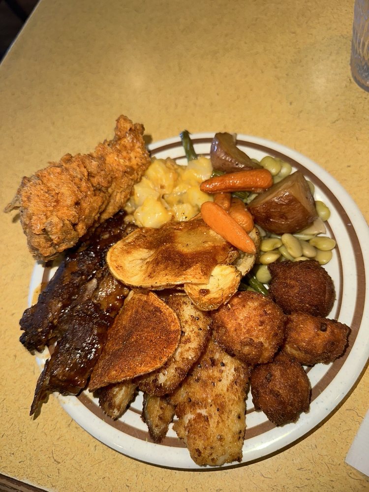 Food from Wood Grill Buffet