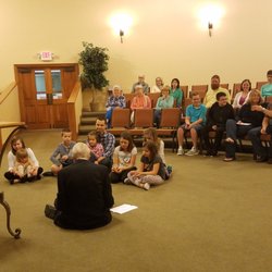 Common Ground Church Community - One of our guest pastors doing a Children's Sermon.