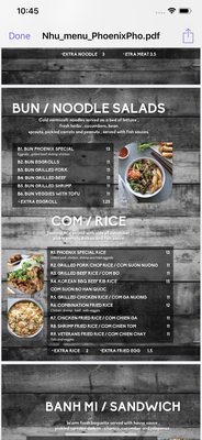 Menu photo 6 Phoenix Pho Abilene, TX