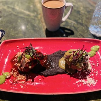 Ambar - Coffee and barbacoa sopes benedictos - Mexican Near Me - El Paso, Texas