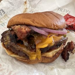 Double Smoked Bacon Brisket Burger