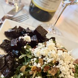 The Open Door - Roasted beet salad with goat cheese, toasted almonds & house made brown sugar vinaigrette ~ delicious!!