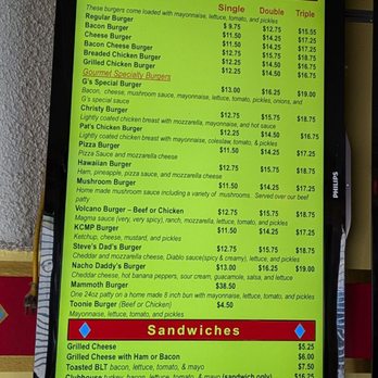 Bernie & the Boys Bistro - Menu stating 100% Natural Beef - Burgers Near Me - Drumheller, Alberta