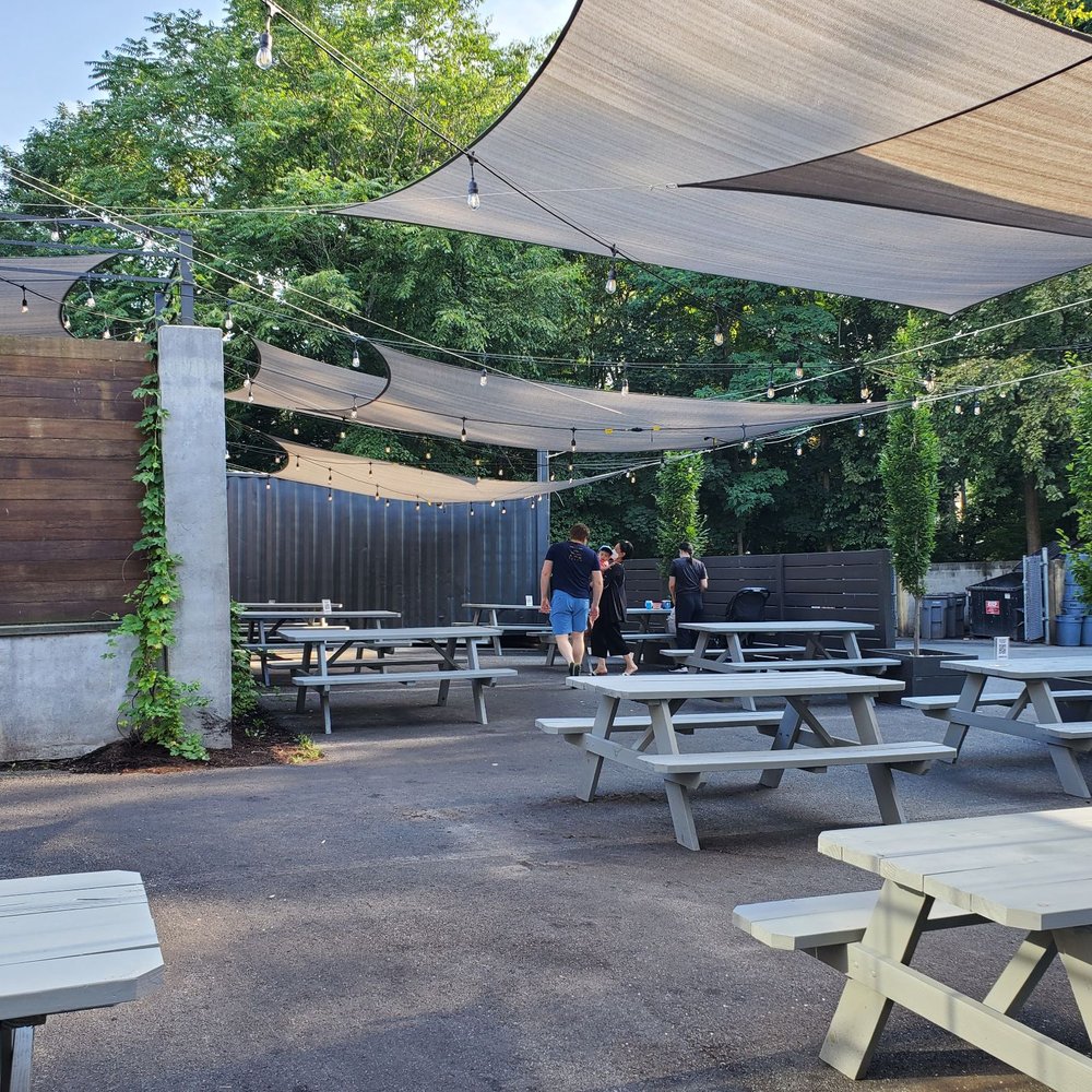 The Burger Loft - Outdoor seating in the back - New American Near Me - New City, New York The Burger Loft - Outdoor seating in the back - New American Near Me - New City, New York