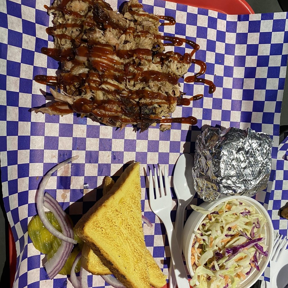 Danny's BBQ - Pork meal with coleslaw and cornbread - Barbeque Near Me - Silverdale, Washington Danny's BBQ - Pork meal with coleslaw and cornbread - Barbeque Near Me - Silverdale, Washington