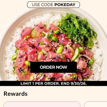 Pokeworks - Proof of coupon on restaurants app valid through 9/30. Was even willing to do order online but was told it could not be accommodated. - Poke Near Me - Knoxville, Tennessee Pokeworks - Proof of coupon on restaurants app valid through 9/30. Was even willing to do order online but was told it could not be accommodated. - Poke Near Me - Knoxville, Tennessee