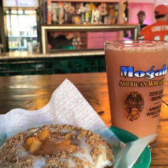 Brewnuts - Peach cobbler donut and beermosa - Donuts Near Me - Cleveland, Ohio Brewnuts - Peach cobbler donut and beermosa - Donuts Near Me - Cleveland, Ohio
