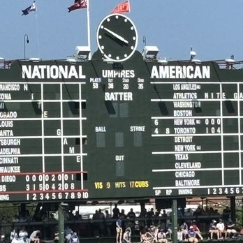 Wrigley Field - Old scoreboard - Stadiums & Arenas Near Me - Chicago, Illinois