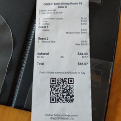 Harvest House Restaurant - Grand Total
