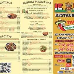 Menú los precios y las icviones que hay