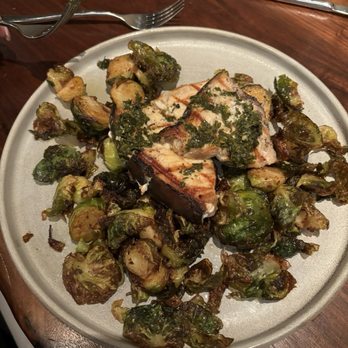Vallozzi's Pittsburgh - Swordfish with Brussel Sprouts. Fish was a little dry. - Italian Near Me - Pittsburgh, Pennsylvania Vallozzi's Pittsburgh - Swordfish with Brussel Sprouts. Fish was a little dry. - Italian Near Me - Pittsburgh, Pennsylvania