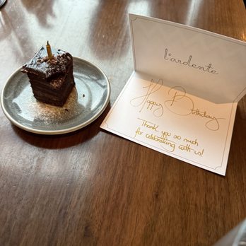 L'Ardente - Complimentary Birthday Cake - Italian Near Me - Washington, DC, District of Columbia L'Ardente - Complimentary Birthday Cake - Italian Near Me - Washington, DC, District of Columbia