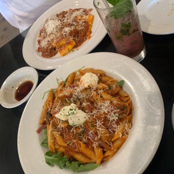 Acqua e Farina - Penne alla Salsiccia and Ravioli di Spinaci - Italian Near Me - Hayward, California Acqua e Farina - Penne alla Salsiccia and Ravioli di Spinaci - Italian Near Me - Hayward, California