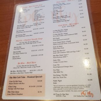 Pho Nhy - Menu - Vietnamese Near Me - San Jose, California Pho Nhy - Menu - Vietnamese Near Me - San Jose, California