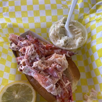 Lobster Pound - Lobster roll with homemade potato salad. - Seafood Markets Near Me - Bradenton, Florida Lobster Pound - Lobster roll with homemade potato salad. - Seafood Markets Near Me - Bradenton, Florida