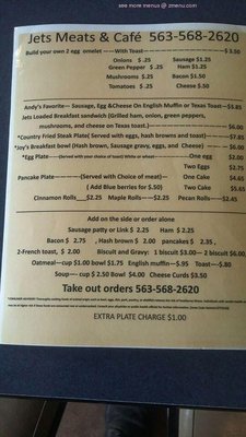 Menu photo 2 Jets Meats and Cafe Waukon, IA Menu photo 2 Jets Meats and Cafe Waukon, IA