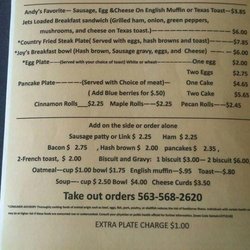 Jets Meats and Cafe - Menu