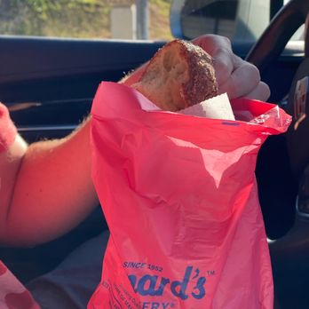 A Leonard's Bakery - Cinnamon sugar Malasada in the classic Leonard's Bag! - Desserts Near Me - Waipahu, Hawaii A Leonard's Bakery - Cinnamon sugar Malasada in the classic Leonard's Bag! - Desserts Near Me - Waipahu, Hawaii