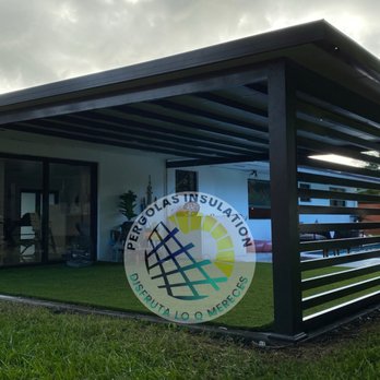 Pergolas Insuladas - Modern pergola with insulated panels all in aluminum - Patio Coverings Near Me - North Miami Beach, Florida Pergolas Insuladas - Modern pergola with insulated panels all in aluminum - Patio Coverings Near Me - North Miami Beach, Florida