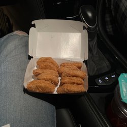 McDonald's - This is how I receive the nuggets I open the box and perfection  10 Piece McNuggets Meal I did not touch them yet
