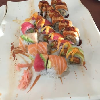 Tokyo Japan - Rainbow roll, volcano roll and pepper tuna roll - Sushi Bars Near Me - Abbeville, Louisiana