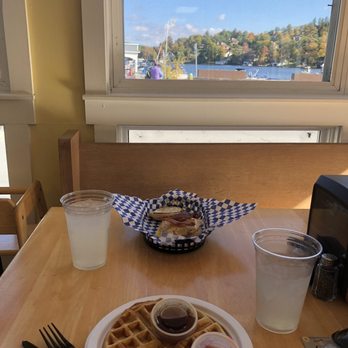 Fenton's Landing - a plate of waffles and a glass of water - Delis Near Me - Sunapee, New Hampshire Fenton's Landing - a plate of waffles and a glass of water - Delis Near Me - Sunapee, New Hampshire