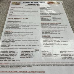 Coffee House Waffle Shop # 909 - Menu