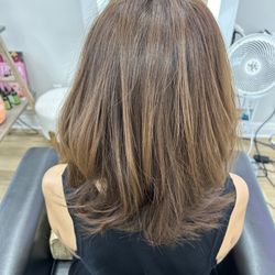 Brasilian Blowout Bar - My hair after hair cut and Brazilian blow out
