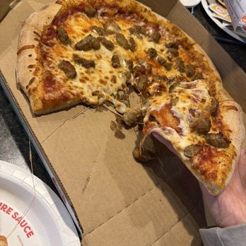 Marco's Pizza - Sausage pizza fresh and hot out the oven! - Pizza Near Me - Houston, Texas