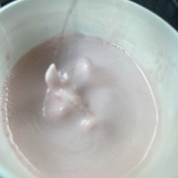 Very long hair deep inside the shake