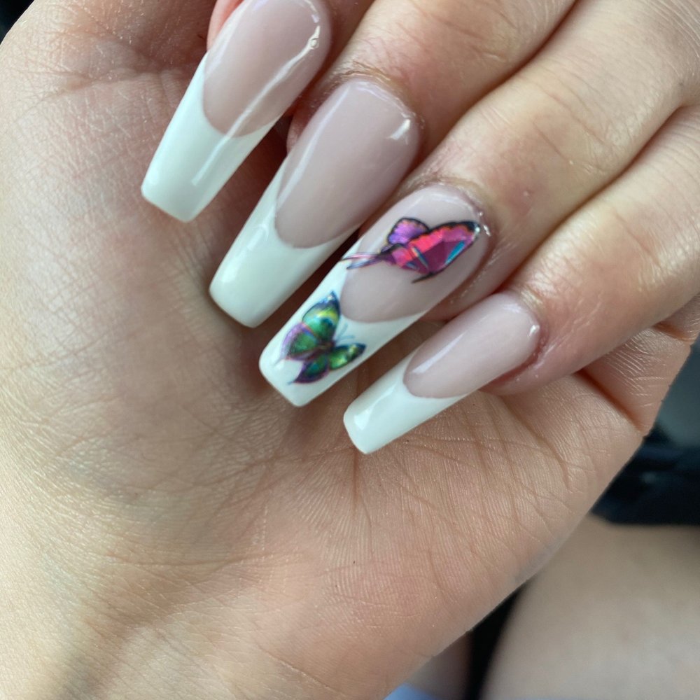 Ombre Nails Spa - Butterfly French Acrylics - Waxing Near Me - Austin, Texas Ombre Nails Spa - Butterfly French Acrylics - Waxing Near Me - Austin, Texas