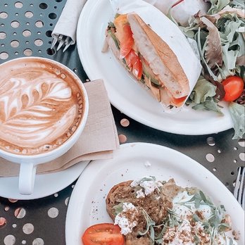 Urth Caffe - Avocado toast, egg sandwich and honey vanilla latte! - Coffee & Tea Near Me - Laguna Beach, California
