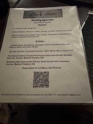 Menu photo 3 Piccolo Bistro Ridgewood, NJ