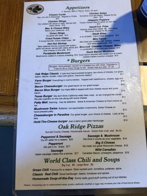 Menu photo 1 Oak Ridge Inn Webb Lake, WI Menu photo 1 Oak Ridge Inn Webb Lake, WI