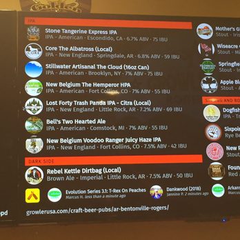 Uptown Kitchen + Taphouse - A few of the nice IPA selections - Gastropubs Near Me - Rogers, Arkansas