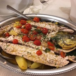 Antiche Scale - Catch of the day baked with tomatoes and potatoes.