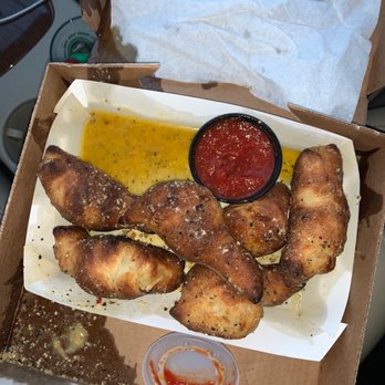 Papa Johns Pizza - Garlic knots with a side of grease or whatever it is. - Pizza Near Me - Walnut Creek, California