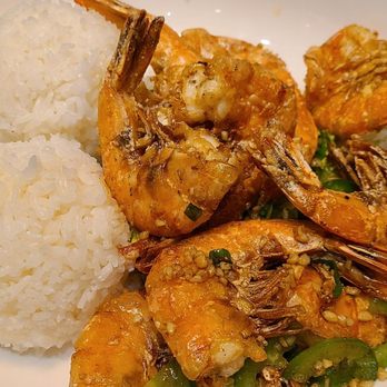 Yi Xin Cafe - Salt and Pepper Shrimp with rice - Hong Kong Style Cafe Near Me - Honolulu, Hawaii Yi Xin Cafe - Salt and Pepper Shrimp with rice - Hong Kong Style Cafe Near Me - Honolulu, Hawaii