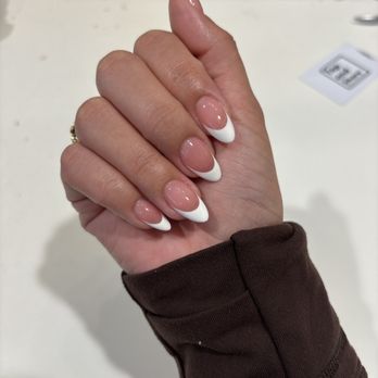 Paris Nails - Short almond French tip gel-x - Nail Salons Near Me - Moreno Valley, California Paris Nails - Short almond French tip gel-x - Nail Salons Near Me - Moreno Valley, California
