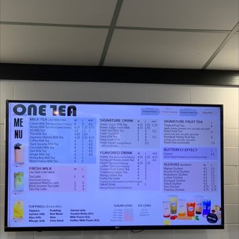One Tea House - Menu - Bubble Tea Near Me - Falls Church, Virginia