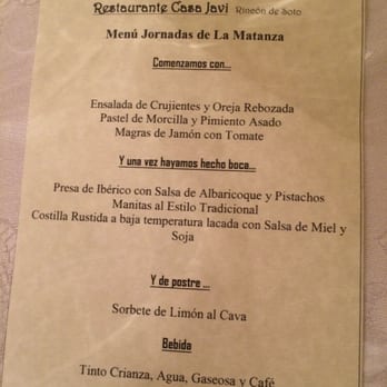 Restaurante Casa Javi - Menú +IVA - Restaurants Near Me - Rincon de Soto, LO Restaurante Casa Javi - Menú +IVA - Restaurants Near Me - Rincon de Soto, LO