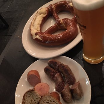 Der Biergarten - Appetizers: fresh pretzels & German sausages - German Near Me - Atlanta, Georgia